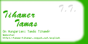 tihamer tamas business card
