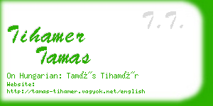 tihamer tamas business card